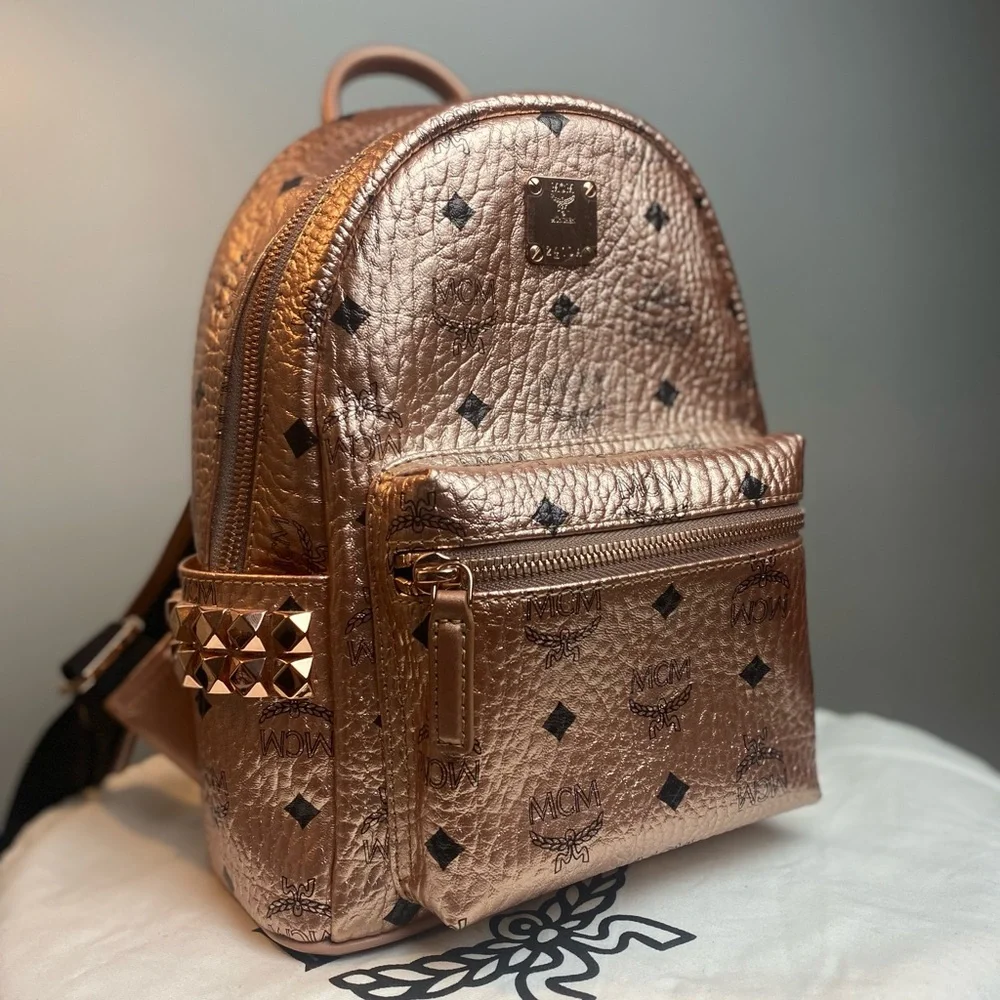 MCM | Bags | Mcm Backpack Rose Goldstark Champagne | Poshmark